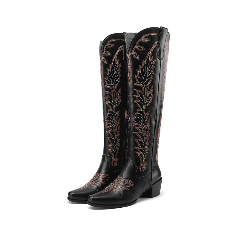 knight-boots-over-the-knee-chunky-heel-square-toe-pu_3 Knight Boots Over-the-Knee Chunky Heel Square Toe PU