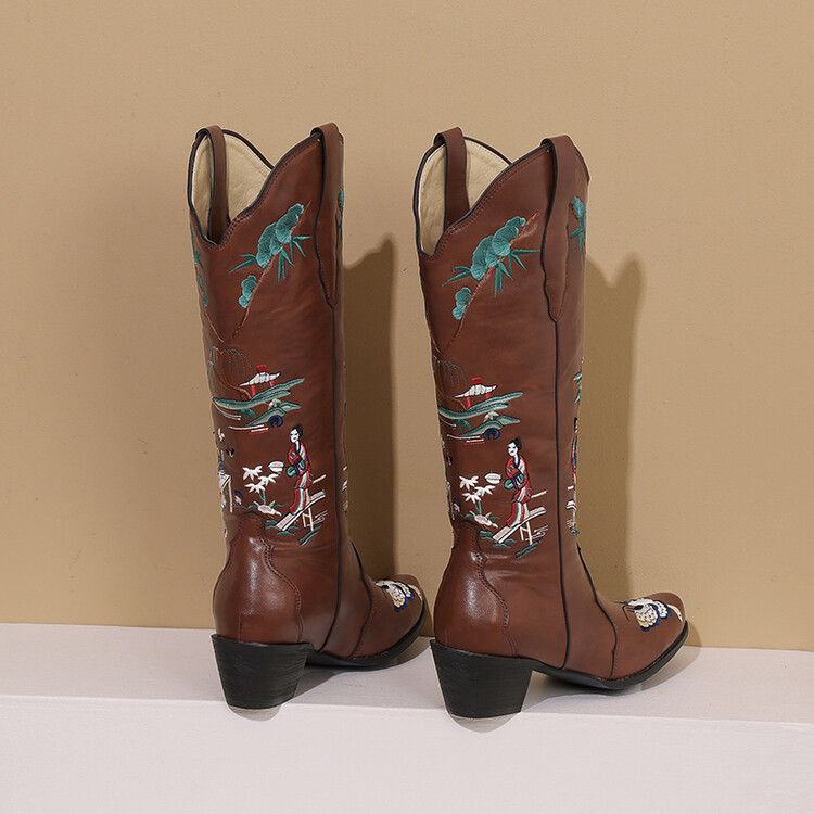 knight-boots-pu-square-toe-chunky-heel-embroidered-high-shaft-winter-boots_1 Knight Boots PU Square Toe Chunky Heel Embroidered High Shaft Winter Boots