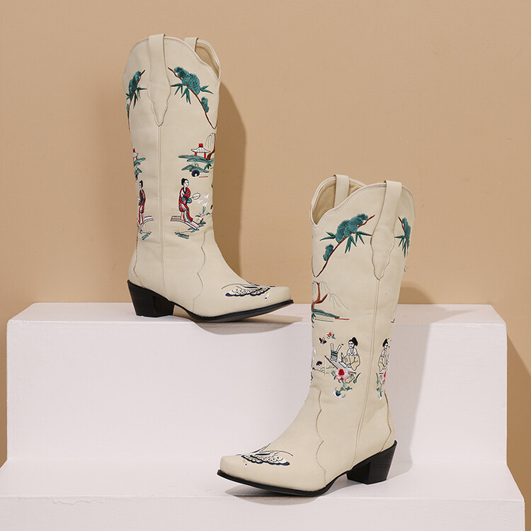 knight-boots-pu-square-toe-chunky-heel-embroidered-high-shaft-winter-boots_2 Knight Boots PU Square Toe Chunky Heel Embroidered High Shaft Winter Boots