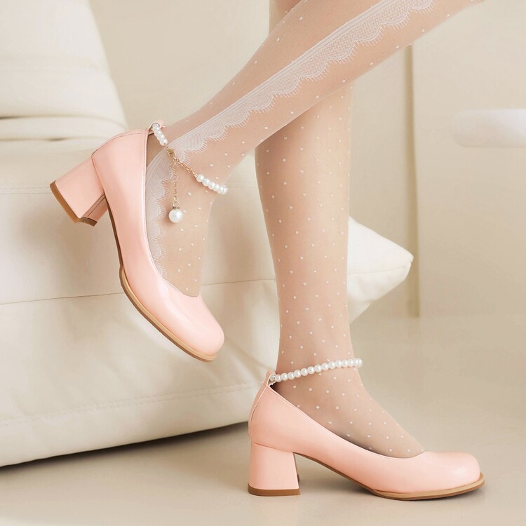 lolita-style-patent-leather-flat-shoes-with-beaded-metal-accents_3 Lolita Style Patent Leather Flat Shoes with Beaded Metal Accents