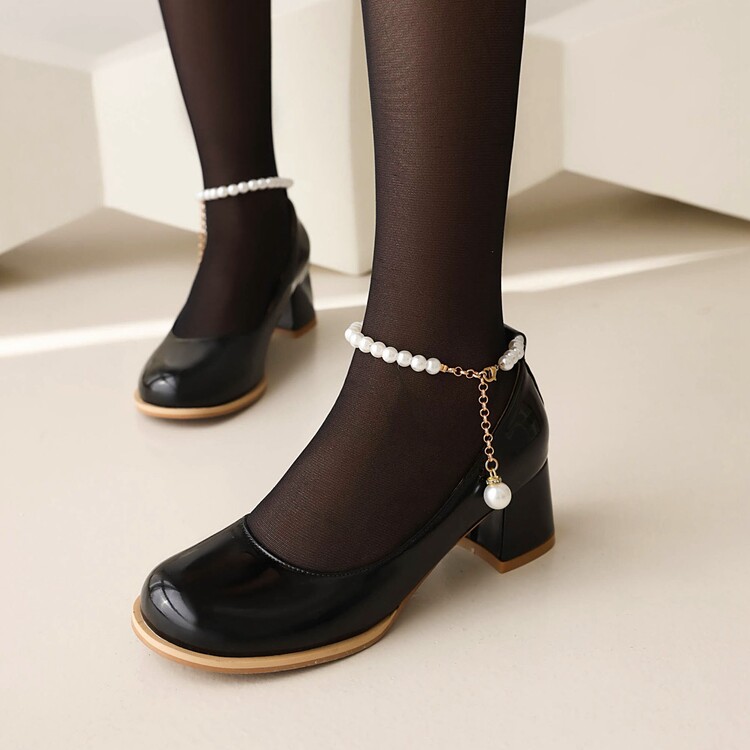 lolita-style-patent-leather-flat-shoes-with-beaded-metal-accents_4 Lolita Style Patent Leather Flat Shoes with Beaded Metal Accents