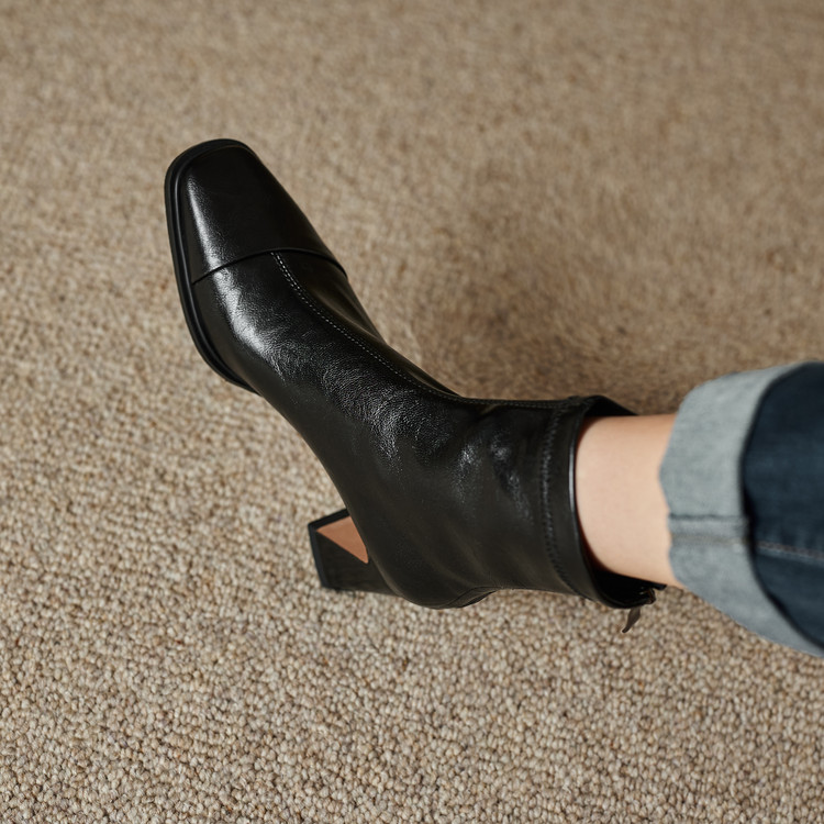 stretch-sock-boots-high-heel-chunky-block-heel-square-toe-womens_1 Stretch Sock Boots High Heel Chunky Block Heel Square Toe Women's