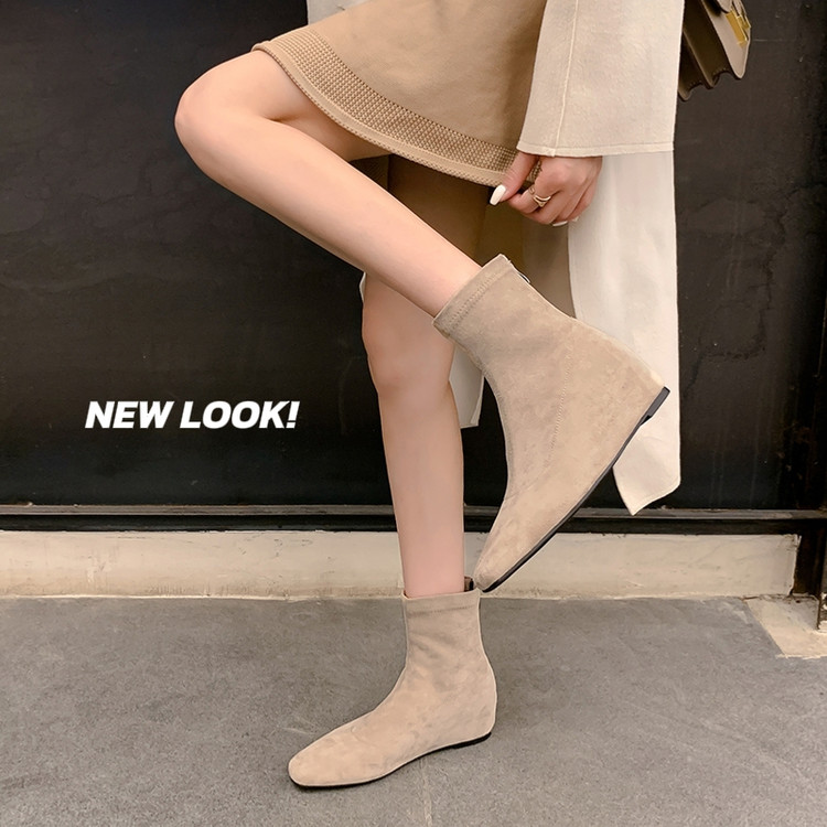 stretch-sock-boots-with-suede-upper-and-tpr-sole Stretch Sock Boots with Suede Upper and TPR Sole