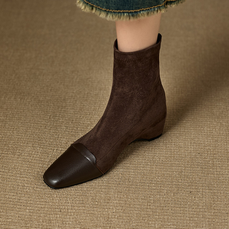 stretch-sock-boots-with-tpr-sole-and-suede-upper_1 Stretch Sock Boots with TPR Sole and Suede Upper