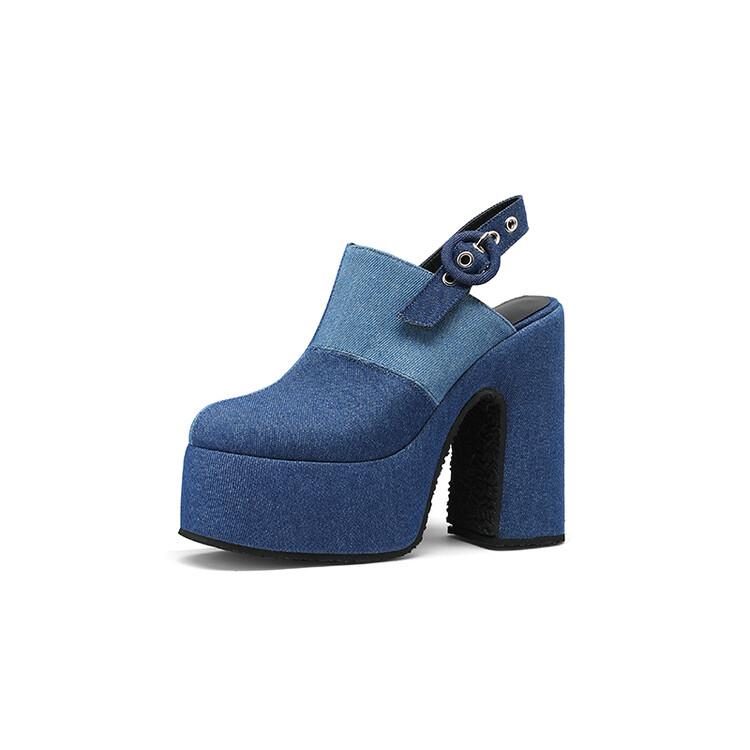 womens-closed-toe-block-heel-sandals-blue-denim-pu-lining-rubber-sole_3 Women's Closed Toe Block Heel Sandals - Blue Denim, PU Lining, Rubber Sole