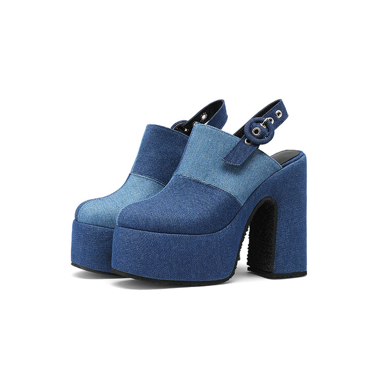 womens-closed-toe-block-heel-sandals-blue-denim-pu-lining-rubber-sole_4 Women's Closed Toe Block Heel Sandals - Blue Denim, PU Lining, Rubber Sole
