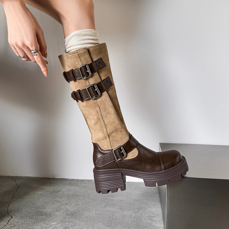 womens-high-heel-knight-boots-with-buckle-detail_2 Women's High Heel Knight Boots with Buckle Detail