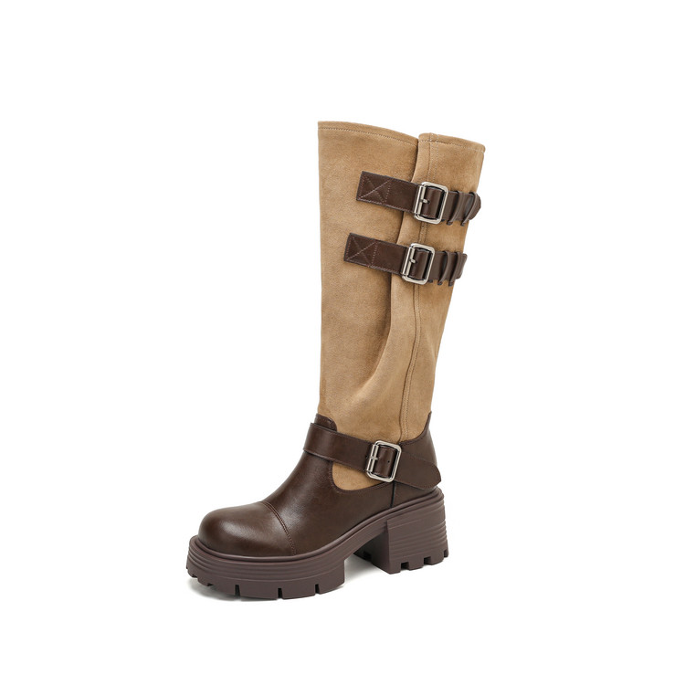 womens-high-heel-knight-boots-with-buckle-detail_4 Women's High Heel Knight Boots with Buckle Detail