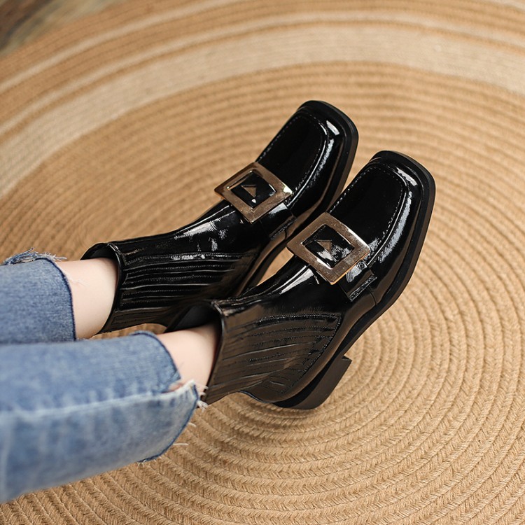 womens-square-toe-ankle-boots-low-heel-patent-faux-leather_2 Women's Square Toe Ankle Boots Low Heel Patent Faux Leather
